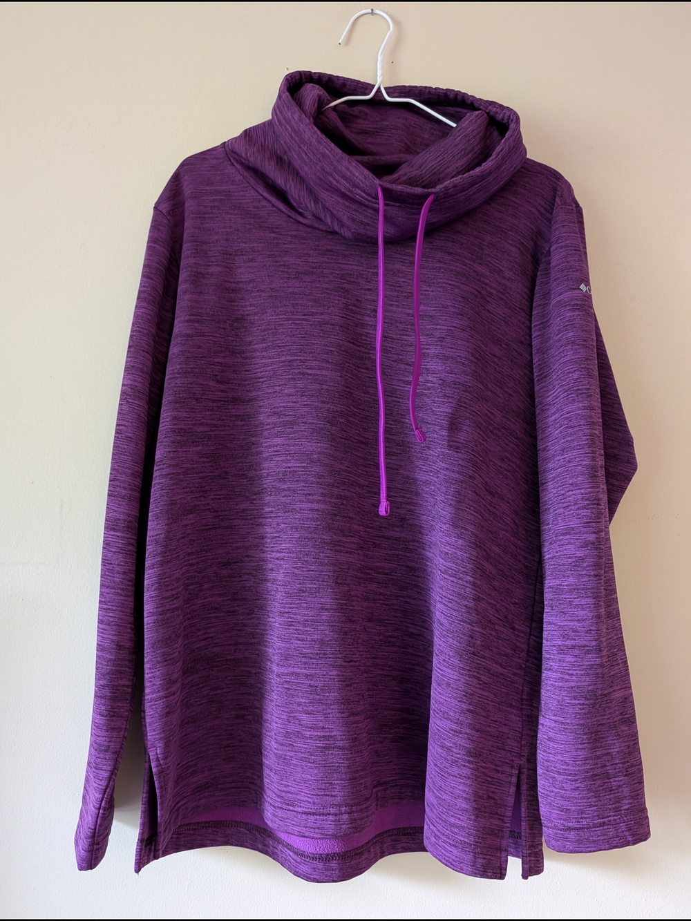 Columbia Purple Heathered Funnel Neck Pullover